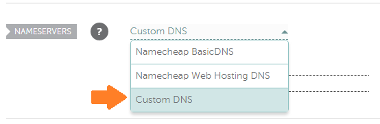 Namecheap nameservers option